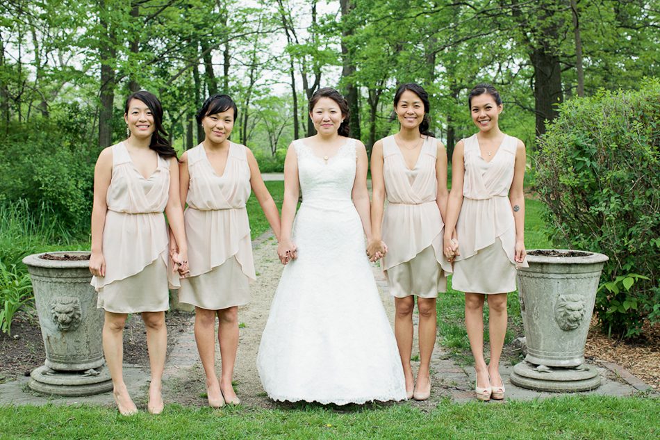 Maids of Honor at the Grove Redfield Estate Wedding
