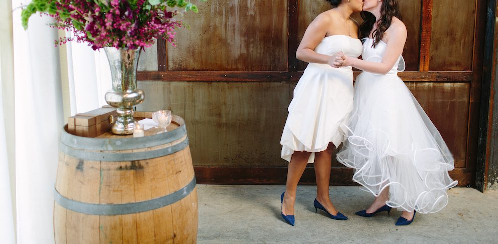 Lesbian wedding at Brooklyn Winery